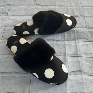 Victoria’s Secret black polka dots slippers size medium